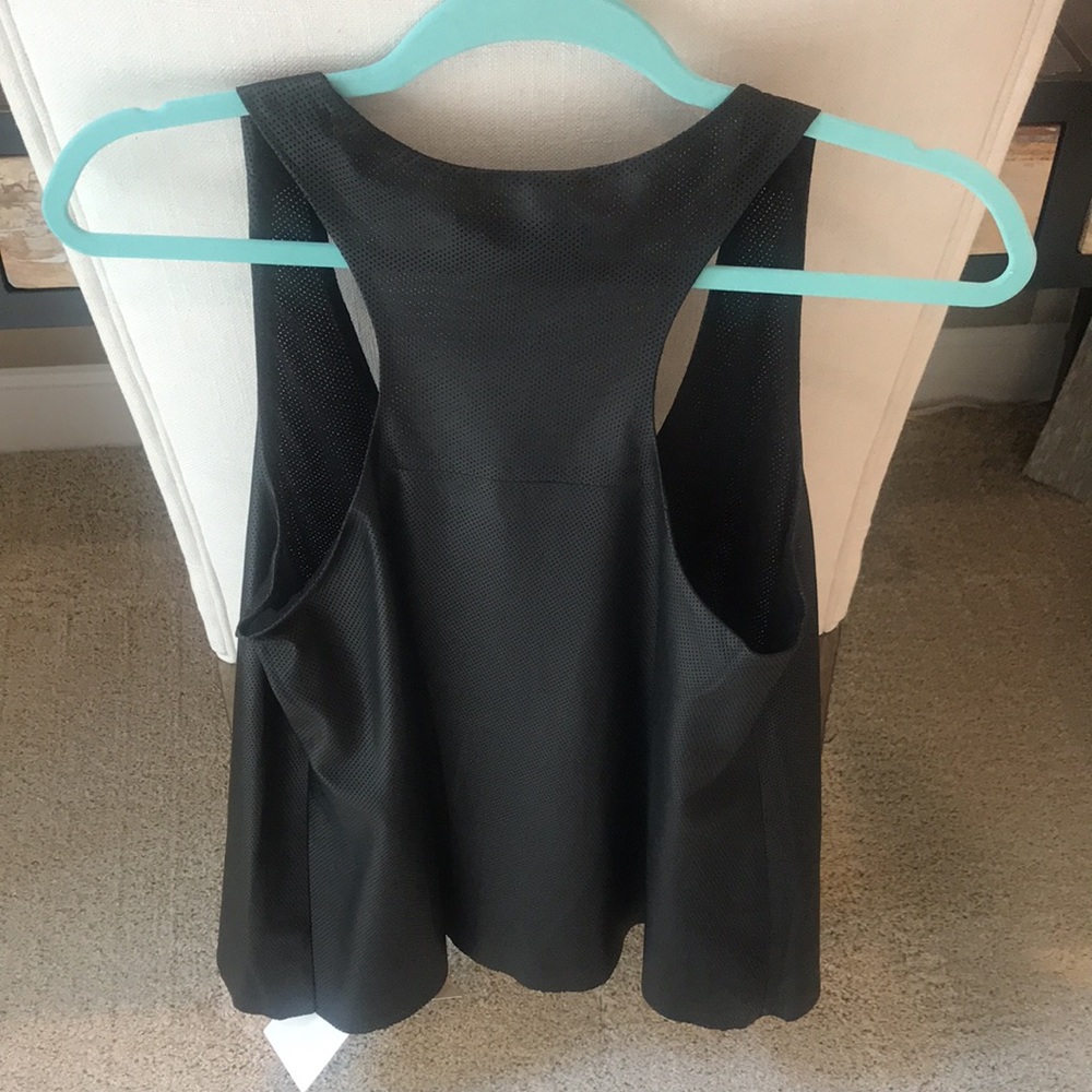 Alexis Black Leather Racer Back Top. Medium. New with Tags. - Picture 8 of 12